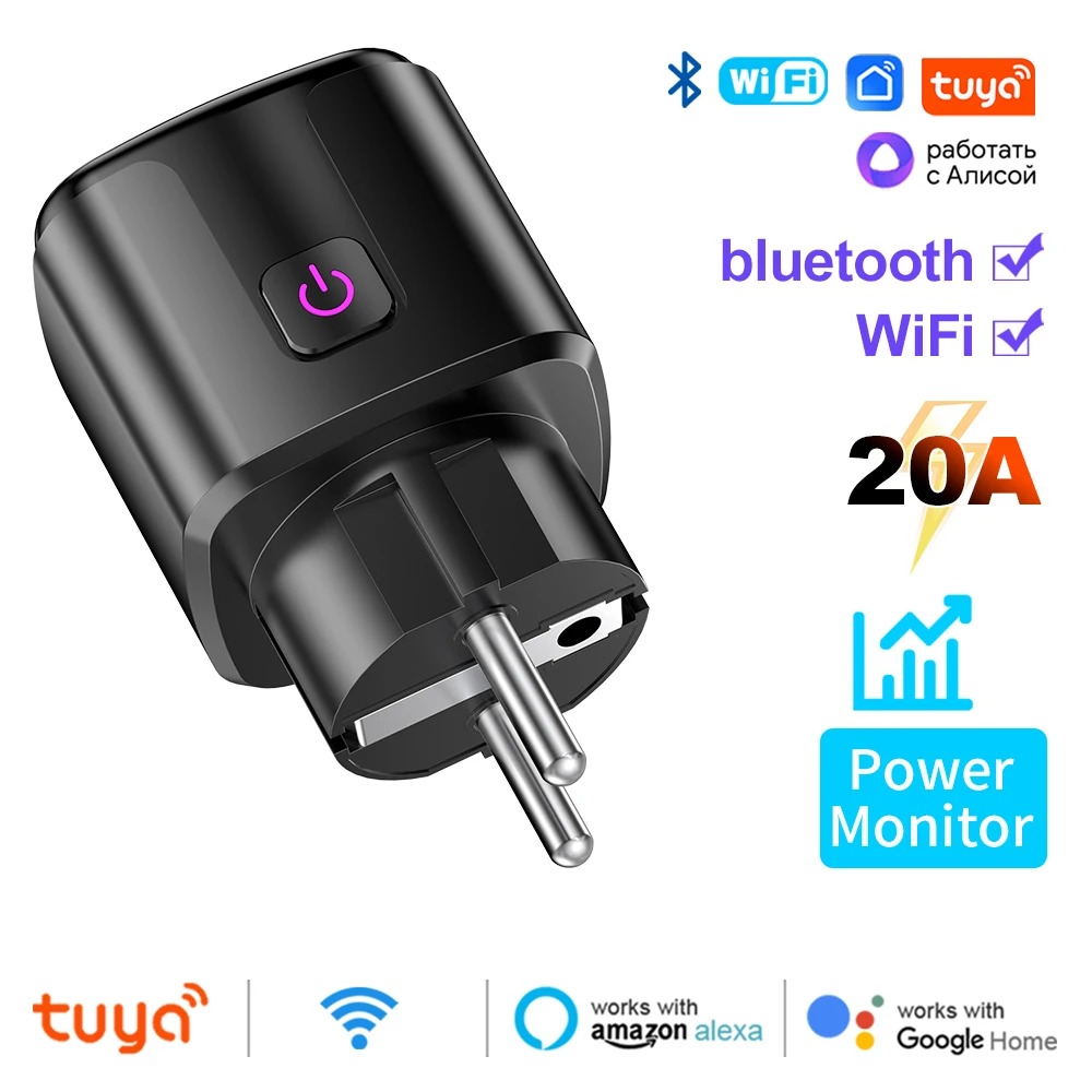 Tuya Smart EU Plug Wi-Fi + Blu – обзор и цена Home Improvement Outlet